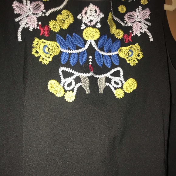Floral Embroidered A-Line Dress - Picture 4 of 5